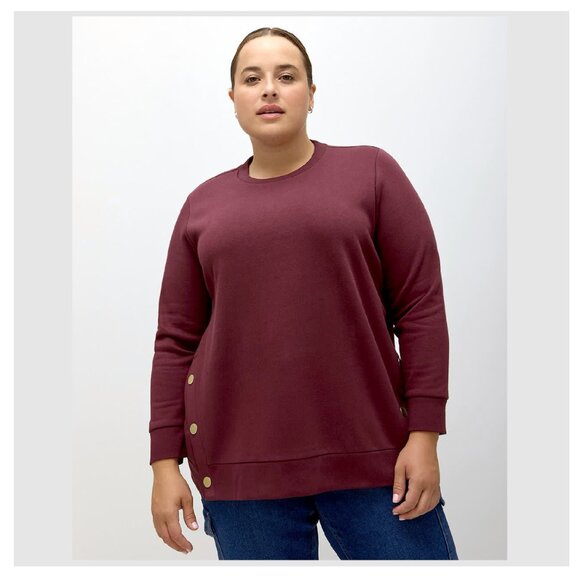 NWT PENNINGTONS Maroon Crew Neck Long Sleeve Sweatshirt/Sweater Size 1X - Picture 14 of 16